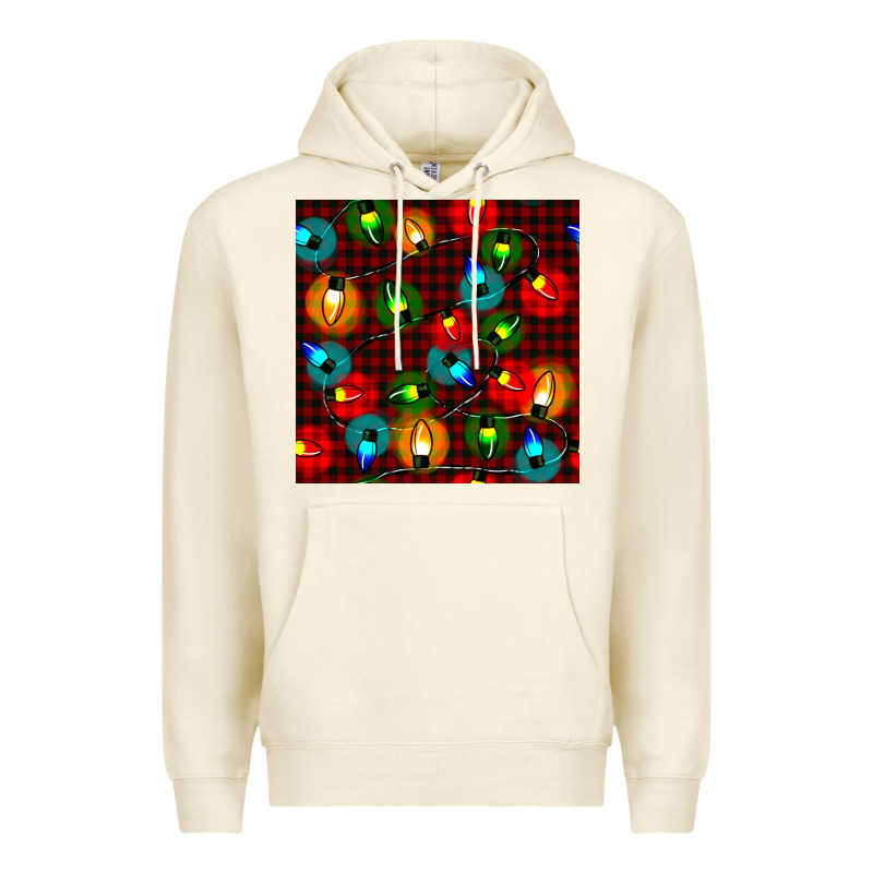 Christmas Lights Seamless Pattern Premium Hoodie by BundleAndBundleShop | Teevron