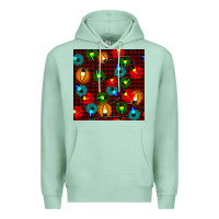 Seafoam christmas lights seamless pattern Premium Hoodie - BundleAndBundleShop