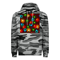 Slate Camo christmas lights seamless pattern Premium Hoodie - BundleAndBundleShop