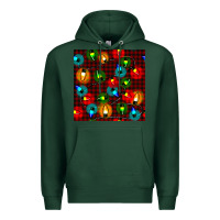 Sports Green christmas lights seamless pattern Premium Hoodie - BundleAndBundleShop