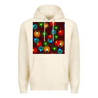 Tofu christmas lights seamless pattern Premium Hoodie - BundleAndBundleShop