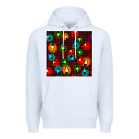 White christmas lights seamless pattern Premium Hoodie - BundleAndBundleShop