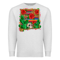 Oatmeal Heather new mexico map Premium Sweatshirt - Zillion Design Studio