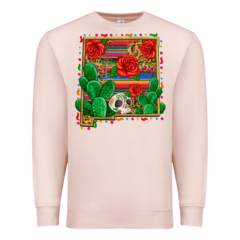 New Mexico Map Premium Sweatshirt by Zillion Design Studio | Teevron