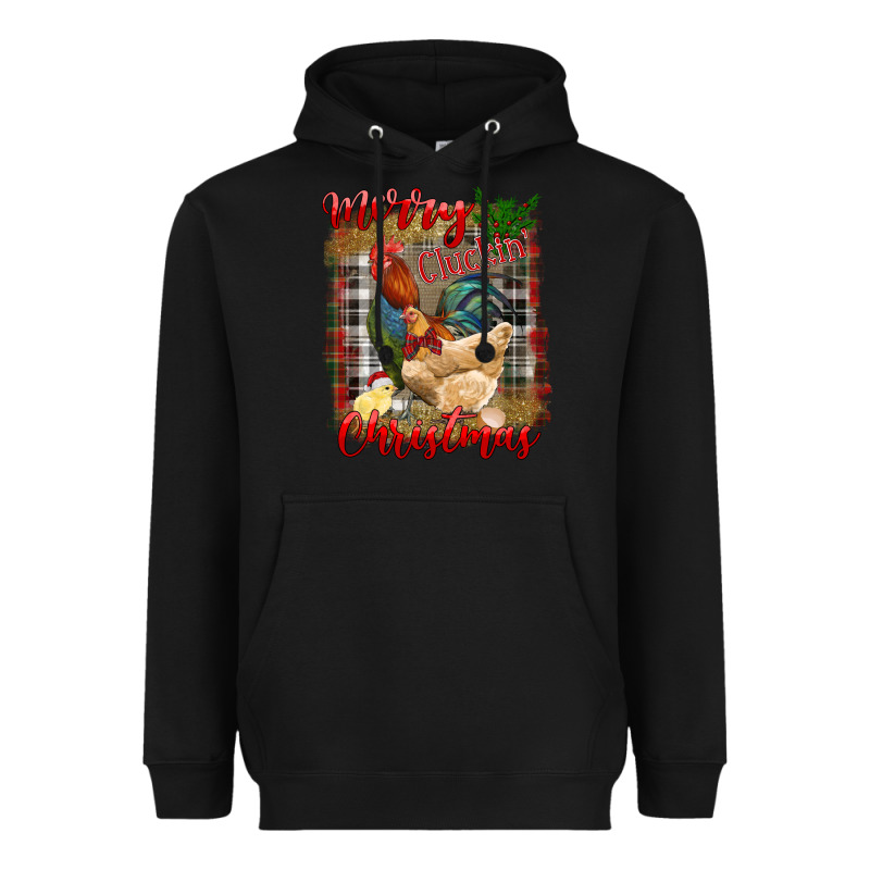 Merry Cluckin' Christmas Heavyweight Hoodie by RanaPortraitStore | Teevron