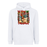 White Merry Cluckin' Christmas Heavyweight Hoodie - RanaPortraitStore