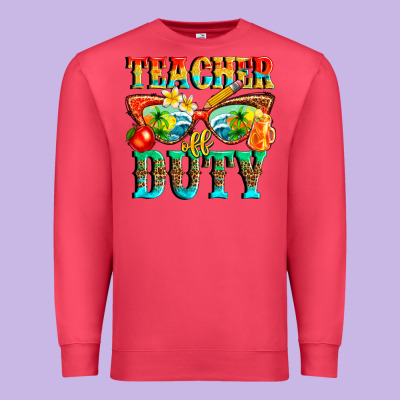 Teacher Off Duty Premium Sweatshirt Designed By Texasbilliewilder
