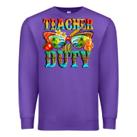 Purple teacher off duty Premium Sweatshirt - texasbilliewilder