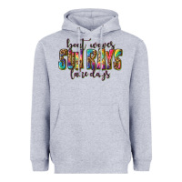 Heather Grey boat waves sun rays lake days Heavyweight Hoodie - texasbilliewilder