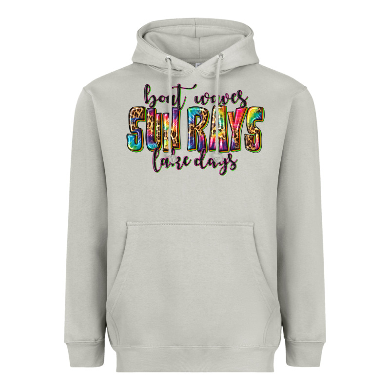 Boat Waves Sun Rays Lake Days Heavyweight Hoodie by texasbilliewilder | Teevron