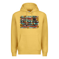 Antique Gold sunflower gemstone background Premium Hoodie - JahusDesignShop