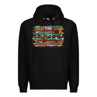 Black sunflower gemstone background Premium Hoodie - JahusDesignShop