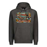 Charcoal Heather sunflower gemstone background Premium Hoodie - JahusDesignShop