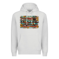Dove Grey sunflower gemstone background Premium Hoodie - JahusDesignShop