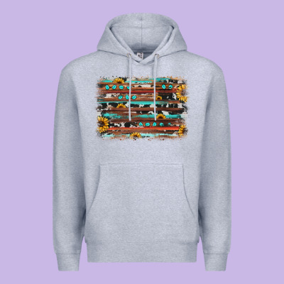 Sunflower Gemstone Background Premium Hoodie Designed By Jahusdesignshop