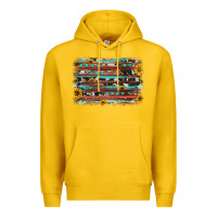 Lemon sunflower gemstone background Premium Hoodie - JahusDesignShop