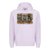 Lilac sunflower gemstone background Premium Hoodie - JahusDesignShop