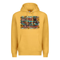 Mustard sunflower gemstone background Premium Hoodie - JahusDesignShop