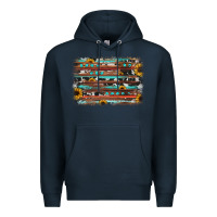 Navy sunflower gemstone background Premium Hoodie - JahusDesignShop
