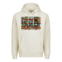 Oatmeal Heather sunflower gemstone background Premium Hoodie - JahusDesignShop