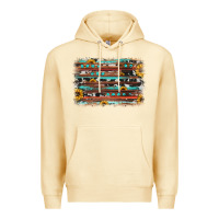 Pina Colada sunflower gemstone background Premium Hoodie - JahusDesignShop