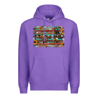 Purple sunflower gemstone background Premium Hoodie - JahusDesignShop