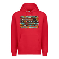 Red sunflower gemstone background Premium Hoodie - JahusDesignShop