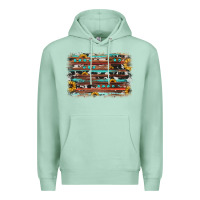 Seafoam sunflower gemstone background Premium Hoodie - JahusDesignShop
