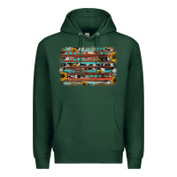 Sports Green sunflower gemstone background Premium Hoodie - JahusDesignShop