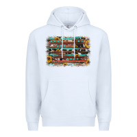 White sunflower gemstone background Premium Hoodie - JahusDesignShop