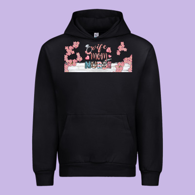 Wife Mom Nurse Libbey Glass Urban Hoodie Designed By Bundleandbundleshop