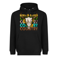 Black born and raised country western Heavyweight Hoodie - texasbilliewilder