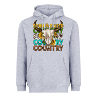 Heather Grey born and raised country western Heavyweight Hoodie - texasbilliewilder