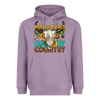 Lavender born and raised country western Heavyweight Hoodie - texasbilliewilder