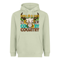 Matcha born and raised country western Heavyweight Hoodie - texasbilliewilder