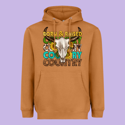 Heavyweight Hoodie born and raised country western