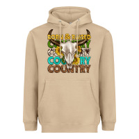 Mushroom born and raised country western Heavyweight Hoodie - texasbilliewilder