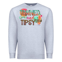 Heather Grey tanned and tipsy Premium Sweatshirt - texasbilliewilder