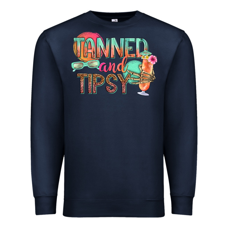 Tanned And Tipsy Premium Sweatshirt by texasbilliewilder | Teevron