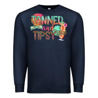 Navy tanned and tipsy Premium Sweatshirt - texasbilliewilder