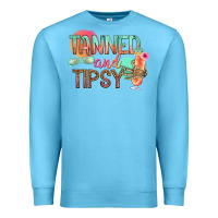 Ocean Blue tanned and tipsy Premium Sweatshirt - texasbilliewilder