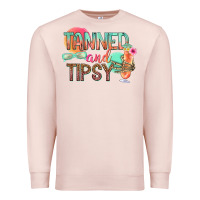 Pale Pink tanned and tipsy Premium Sweatshirt - texasbilliewilder