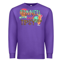Purple tanned and tipsy Premium Sweatshirt - texasbilliewilder
