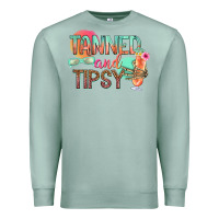 Seafoam tanned and tipsy Premium Sweatshirt - texasbilliewilder