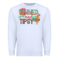 White tanned and tipsy Premium Sweatshirt - texasbilliewilder