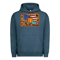 Pigment Midnight Navy american flag fall backgraund Urban Hoodie - JahusDesignShop
