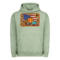 Pigment Oil Green american flag fall backgraund Urban Hoodie - JahusDesignShop