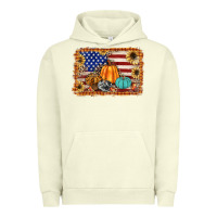 American Flag Fall Backgraund Urban Hoodie | Teevron