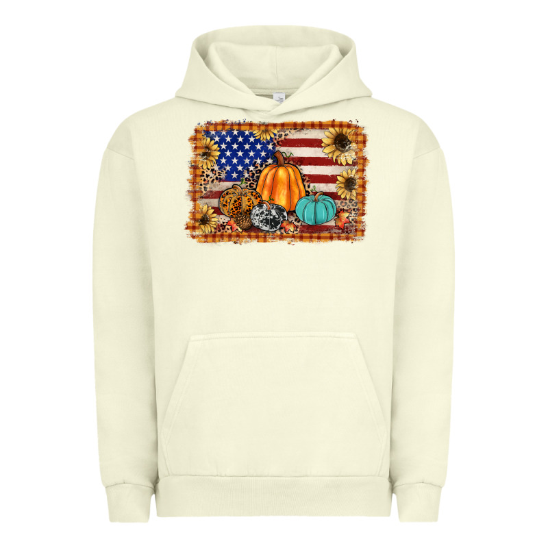 American Flag Fall Backgraund Urban Hoodie by JahusDesignShop | Teevron