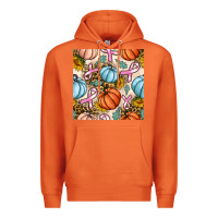 Carrot breast cancer awareness with pumpkin and leopard seamless pattern Premium Hoodie - BundleAndBundleShop